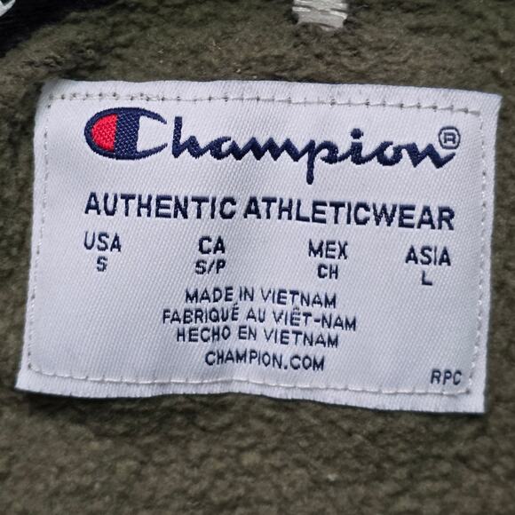 Champion Camo Hoodie Men’s S Green Pullover - Picture 6 of 9